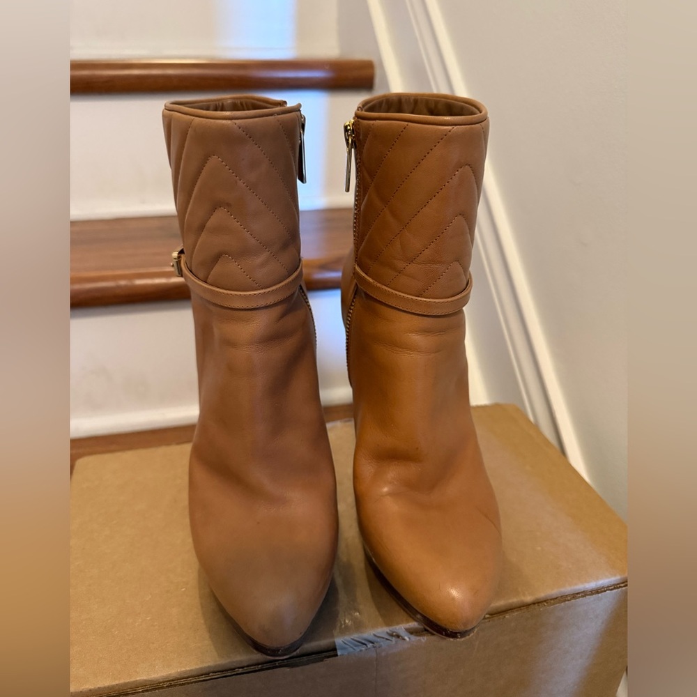Michael Kors Tan Leather Ankle Boots